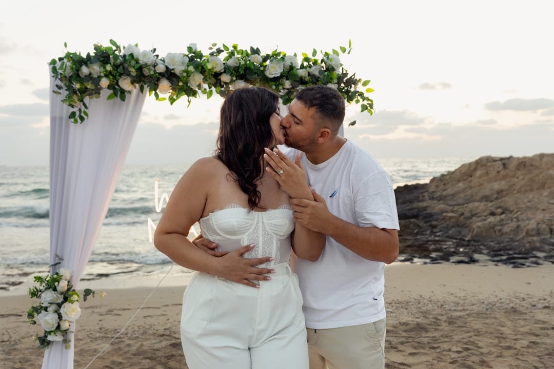 Wedding proposal romantic moment